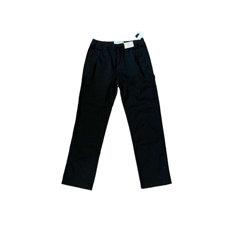 Hollister Mens Black Straight Carpenter Pants Elastic Drawstring Waist Med NWT
